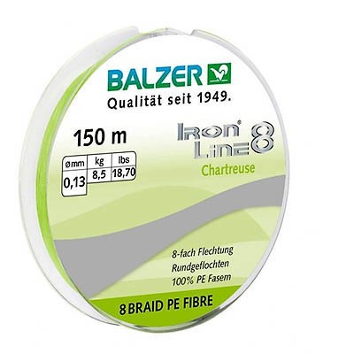 Плетёнка Balzer Iron Line PE 8x 150м 0.24мм 19.5кг Chartreuse