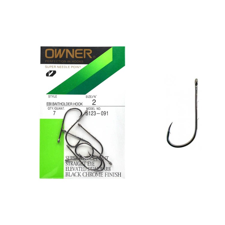 Крючки Owner 5123 EBI Baitholder Hook №2 (7шт)