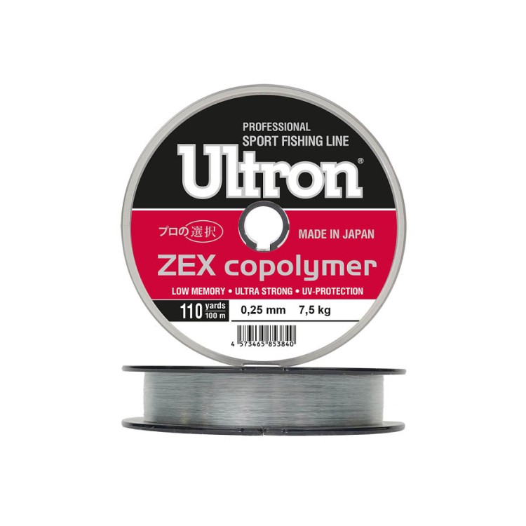 Леска Ultron ZEX copolimer 100м 0.25мм 7.5кг