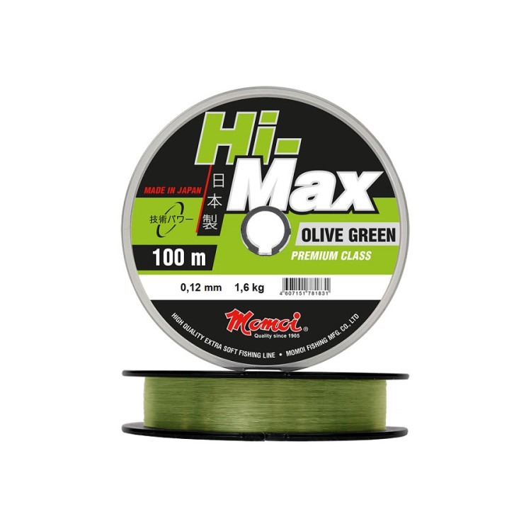 Леска Momoi Hi-Max Olive Green 100м 0.22мм 5кг