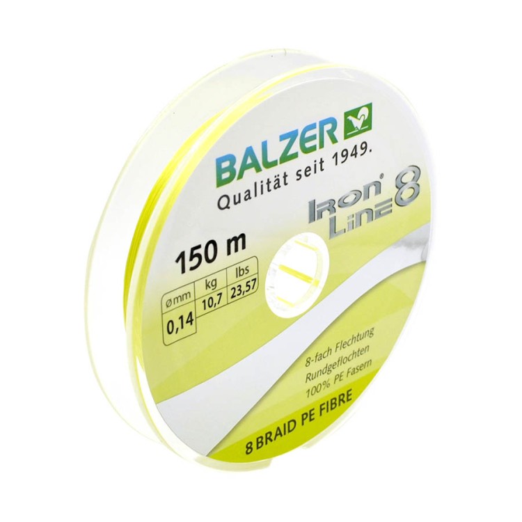 Плетёнка Balzer Iron Line PE 8x 150м 0.14мм 10.7кг Yellow