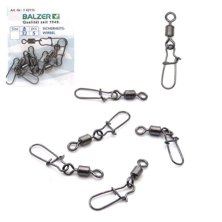 Вертлюг с застежкой Balzer Safety №6 28кг (5шт)