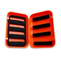 Коробка мормышница на магнитах (11х7х3см) оранжевая