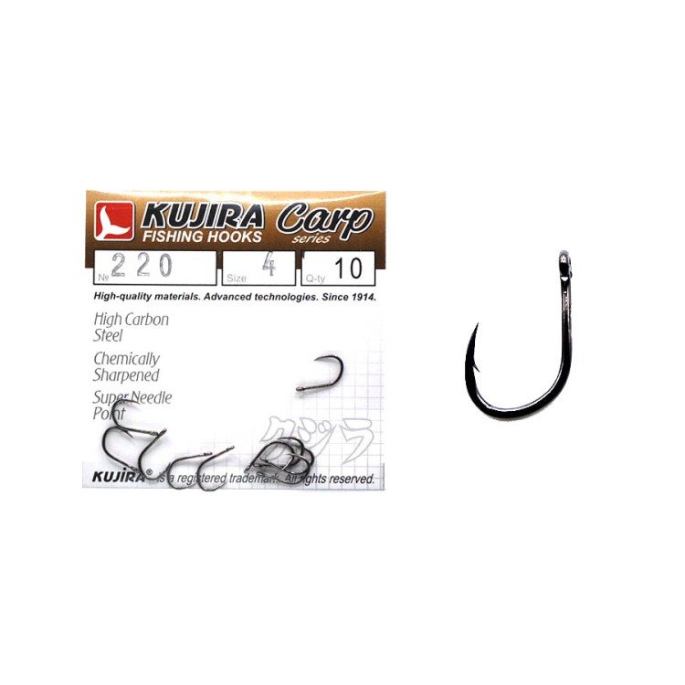 Крючки Kujira Carp 220BN №4 (10шт)