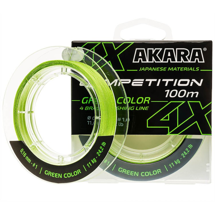 Плетёнка Akara Competition Green 100м 0.16мм 11кг